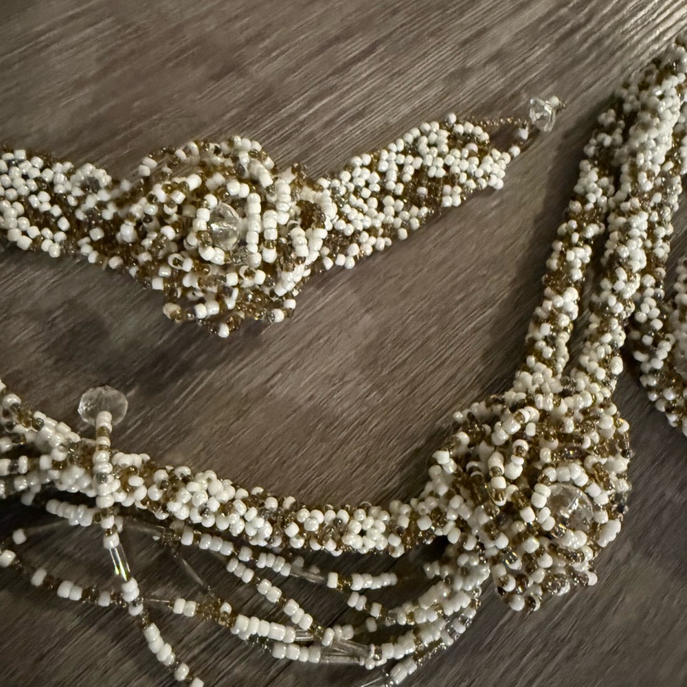 Beachy Beaded Necklace and Bracelet Set Maximalist Earthy Glass